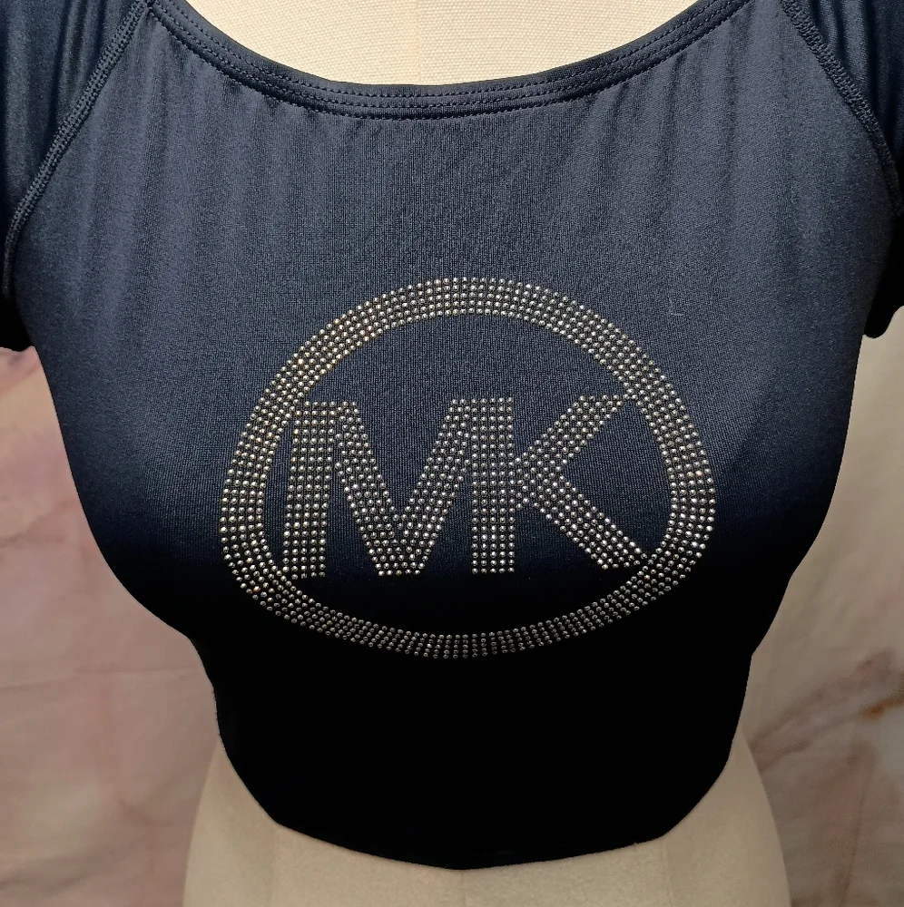 Michael Kors Navy‎ Rashguard Swim Top